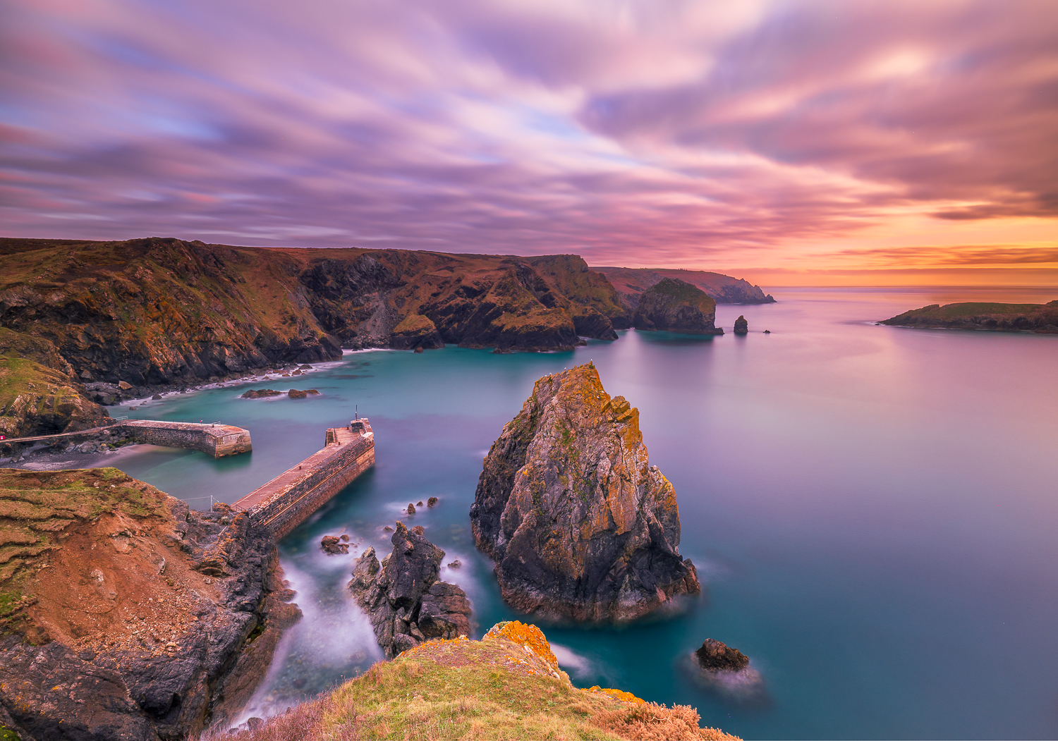 Looking over Mullion Cove, Cornwall